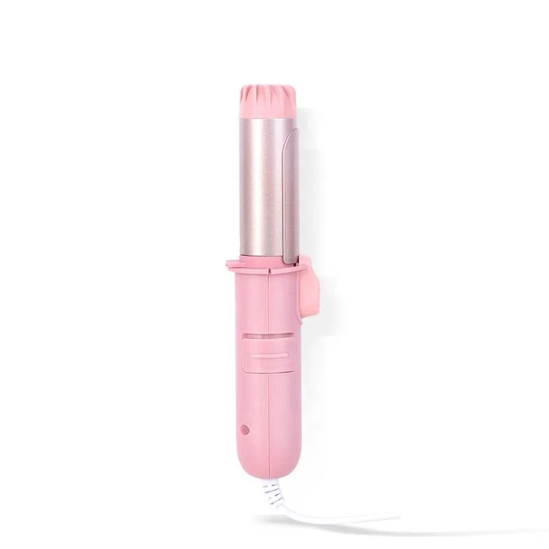 Mini 25mm Pink PTC Heating Curling Iron Cute Personal Care Beauty Appliances Portable Electric for Hair Extensions for Hotels