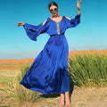 Particular Colorful Water Diamond Off Shoulder Dress Holiday Style Gorgeous Long Dress Abaya Women Muslim Dress