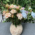 Factory Direct Flower Artifical  Long-Branch  6-head TangYue Cadburys Roses Flowers