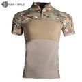 HAN WILD T-Shirt Men Short Sleeve Camouflage Tactical Shirt Camo Short Sleeve T Shirt