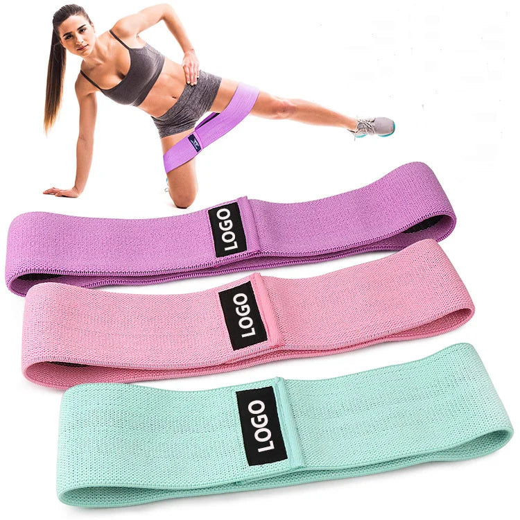 2026 New RTS Free Samples Custom Logo Various Color Grey Hip Circle Fabric Resistance Bands Set for Gym Exercise Fitness