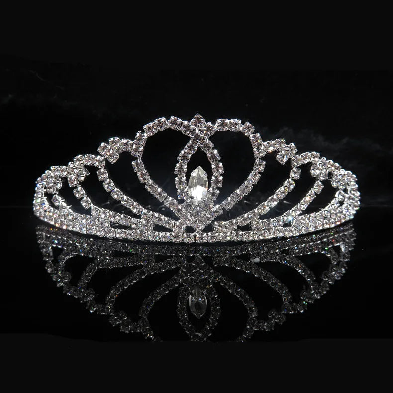 Girls Crystal Tiara Crown Rhinestone Princess Crown Crystal Headband Hair Jewelry for Girls