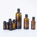 60ml Brown Glass Bottle Glass Essential Basic Massage Oil Glass Bottle with Black Child-proof Black Cap