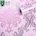 Pink Damask Peel and Stick Wallpaper Waterproof Removable Contact Paper Decorative Self Adhesive Shelf Drawer Liner Roll