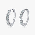 925 Sterling Silver Trendy Luxury Sparkling Marquise Cut Clear Zircon Wedding Hoop Earrings Rhodium/Gold CMA Certified Elegant