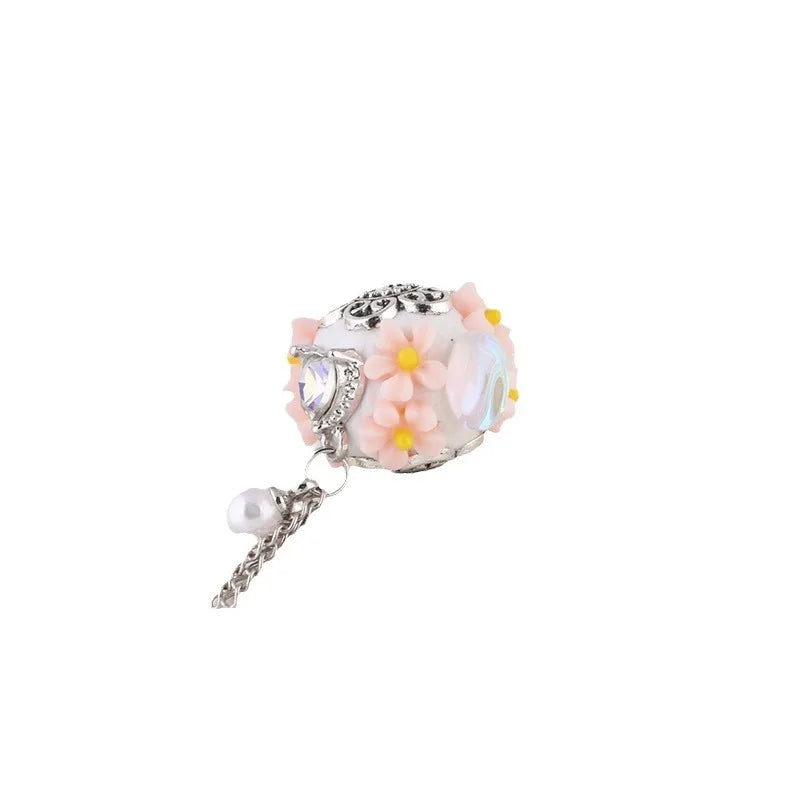 10 Styles of 20mm Round Pave Beads with Resin Rhinestones Diamond Beads for Jewelry Fashionable Bead Caps