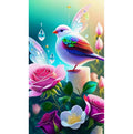 LS 40x80cm DIY 5D Diamond Dot Painting Kit Printed Canvas Cross Stitch Rhinestones Embroidery Birds Flowers Animals Mosaic Art