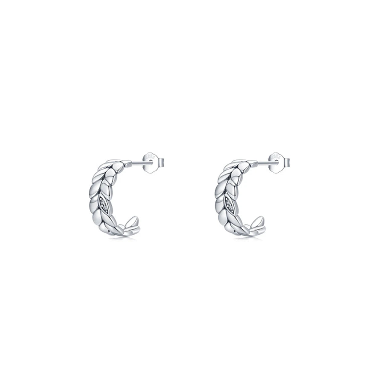 Hot Selling Wheat Stud Earrings S925 Sterling Silver Zircon Stud Earring for Graduation Gifts