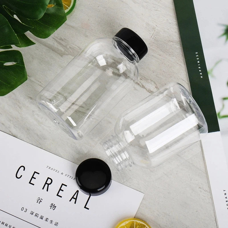 400ml 500ml 600ml 12 16 19 32 oz Food Grade PET Plastic Juice Bottles with Aluminum Screw Cap for Champagne Soda Beverage