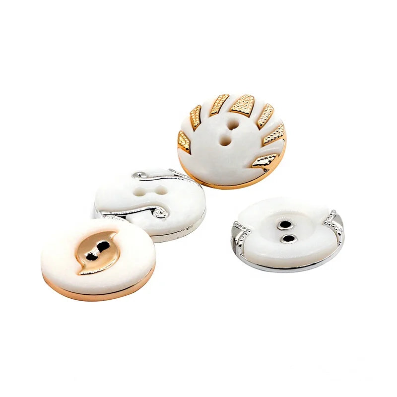Wholesale Custom Combination Plastic Button Sew on Dress Dyeing 2 Holes Dress Buttons Manufacturer