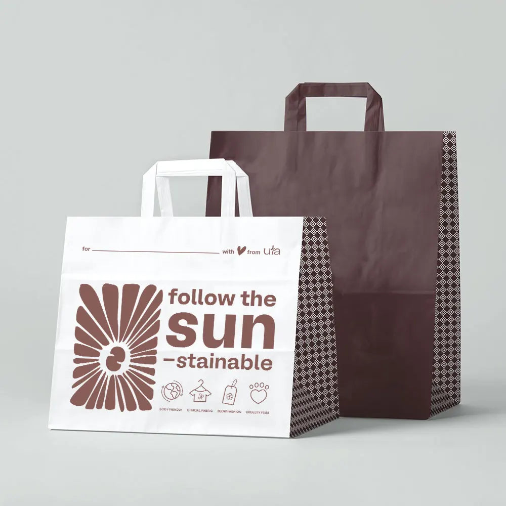 Eco-friendly White Paper Gift Bag with Handle