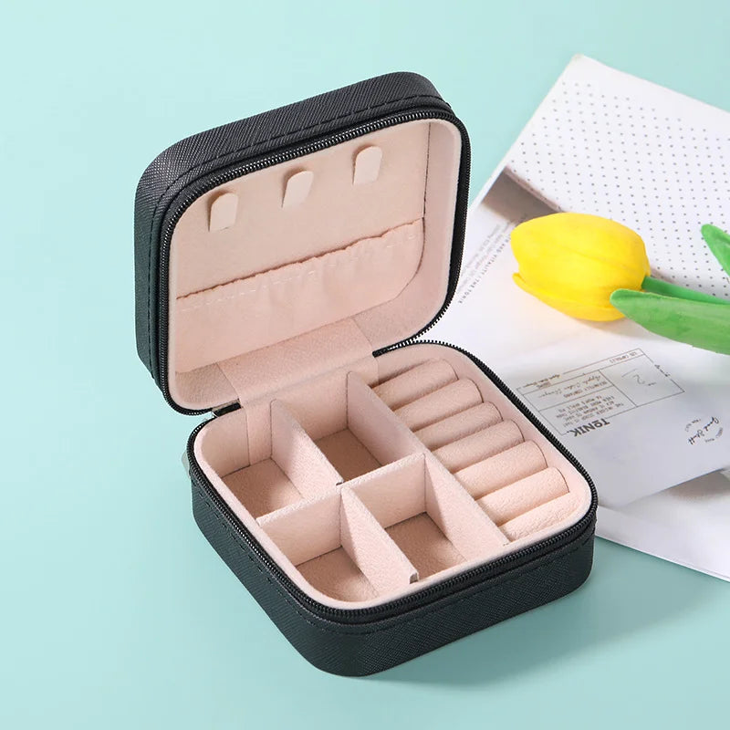 Professional and Portable Small Mini Jewelry Storage Box High Quality Waterproof Zipper Jewelry Storage Box