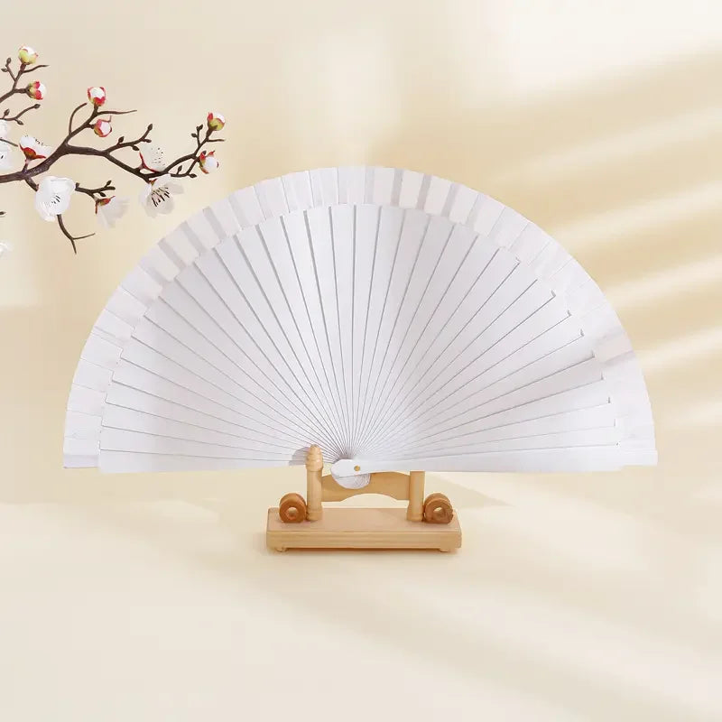 Hot Selling 23cm Hand Held Fan Spanish Wooden Hand Fan Customized Solid Color Portable Hand Fans