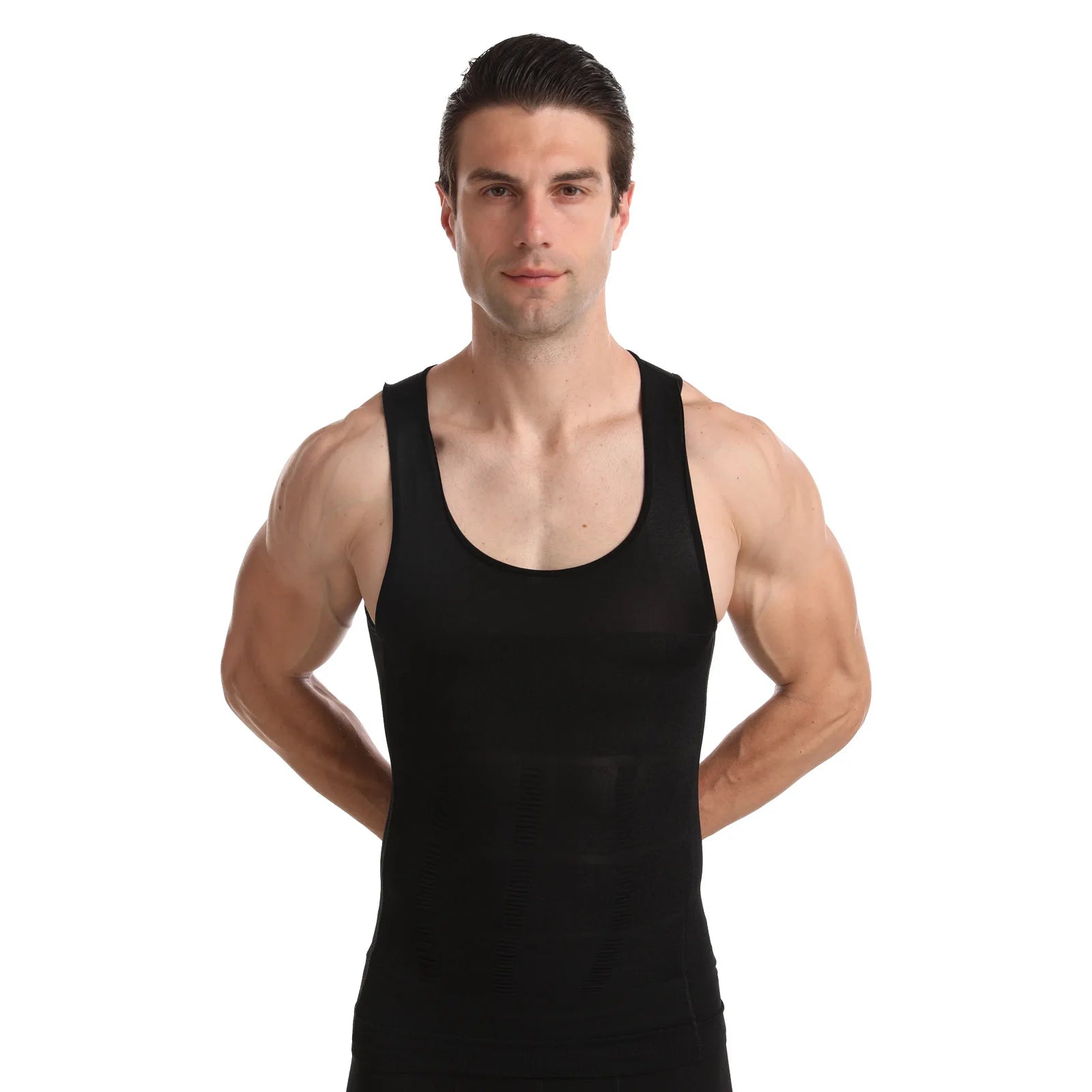 Men's Compression Shirt Slimming Tank Top High Stretchy Slim Body Shape Wear Workout Vest