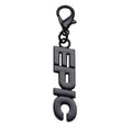 Purse Accessory Brand Letter Logos Zinc Alloy Suitcase Metal Black Color Hang Label Embossed Name Metal Keychain Bottle Tags
