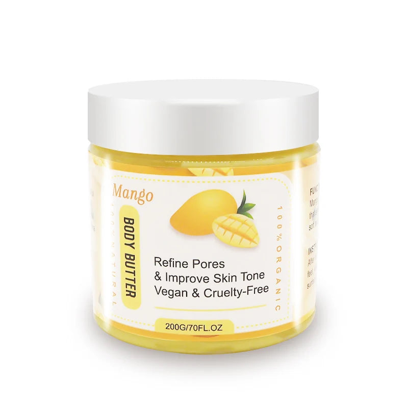 Aixin Private Label Natural Organic Bulk Body Butter Whipped Shea Body Butter Fruit Moisturizer Mango Body Butter
