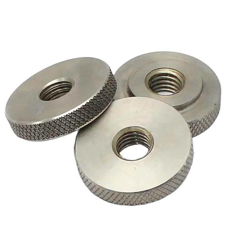 DIN467 Carbon Steel Material Round Ring Knurled Nut