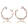 Korean Fashion Geometric 925 Sterling Silver Earrings Plated Gold 18k Zirconia Diamond Shape Earrings for Women Jewelry Unique
