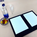 Zhongda Hot Sale Rechargeable Menu Book Illuminated Led Menu 2 Panel 3 Light View Leather Lighted Menu Led