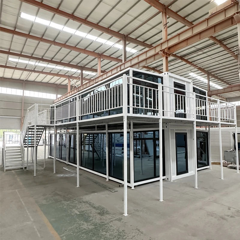 Multi-functional Container House That Can Be Put Together on Two Levels