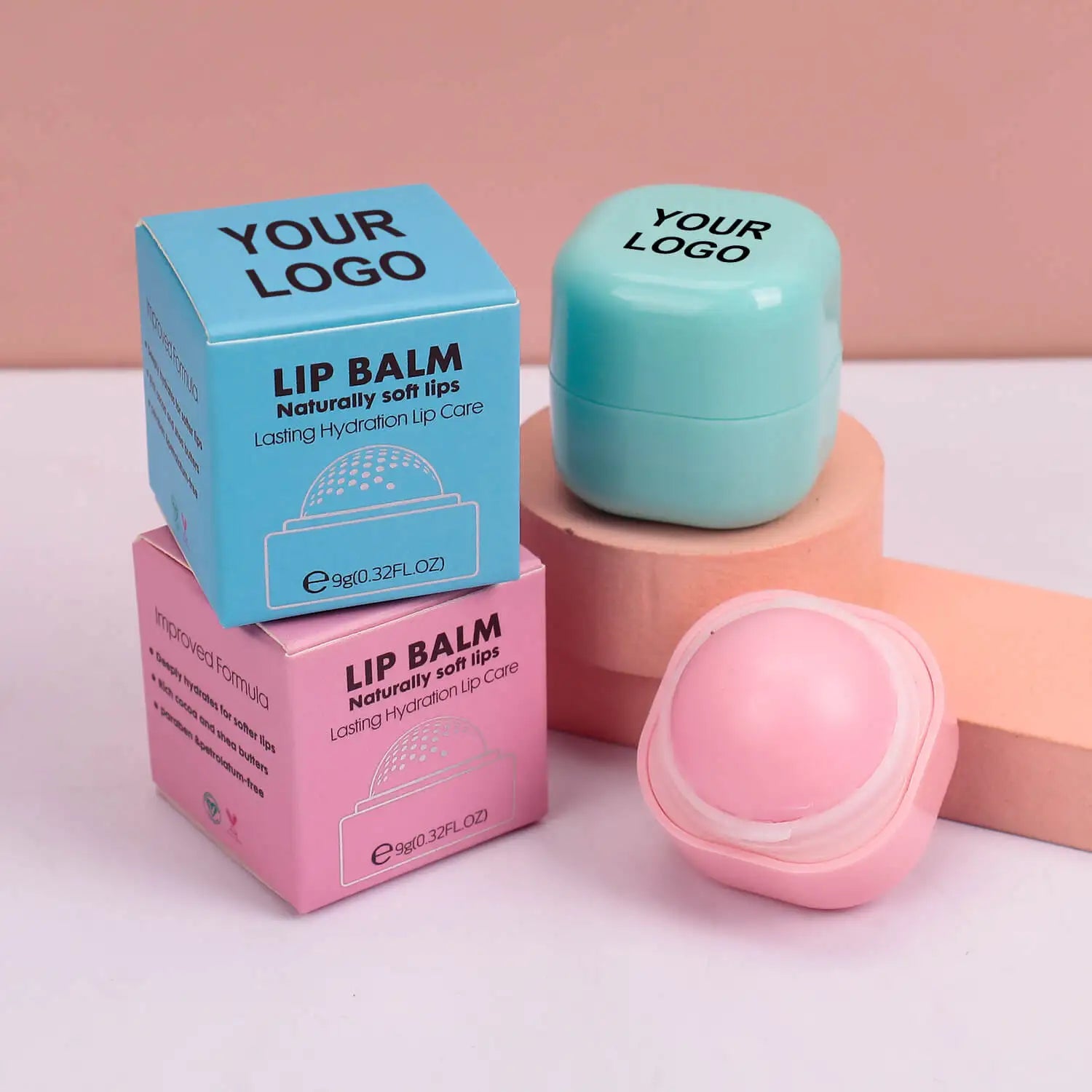 Eco Friendly Vegan Lip Moisturizer Balm Ball Vitamin Organic Private Label Repair Lip Balm for Men