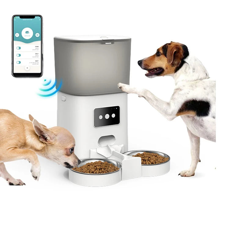 2022 Pet Products Dog Cat Small Animal Smart Food Dispenser Automatic Auto Pet Feeder for Dry Food