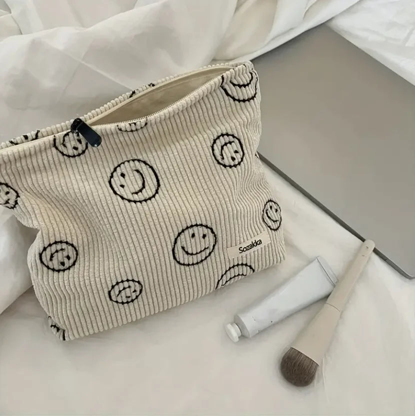 Kawaii Cute Ccomestic Bag Vintage Retro Makeup Pouch Portable Pencil Bag & Toiletry Organizer for Travel