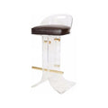 Modern Luxury Design Acrylic Transparent Bar With Stainless Steel Pole  Coffee Chair