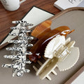 French Retro Temptation Women's Hair Claw Acetic Acid Back-of-the-Head Shell Pattern Hair Grip Headband