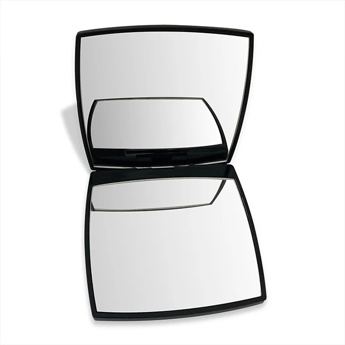 Mother Day Gifts Dual Sided Foldable Black ABS Square Hand Mirror for Make-up