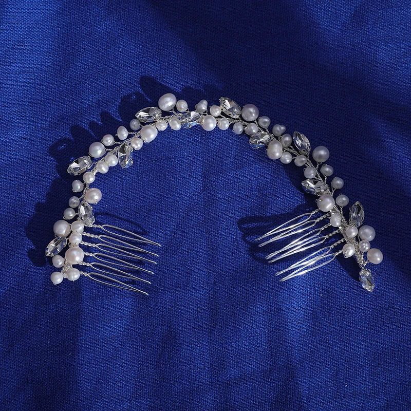 Delicate Handmade Freshwater Pearl Bridal Hair Comb  Party Dance Hair Combs