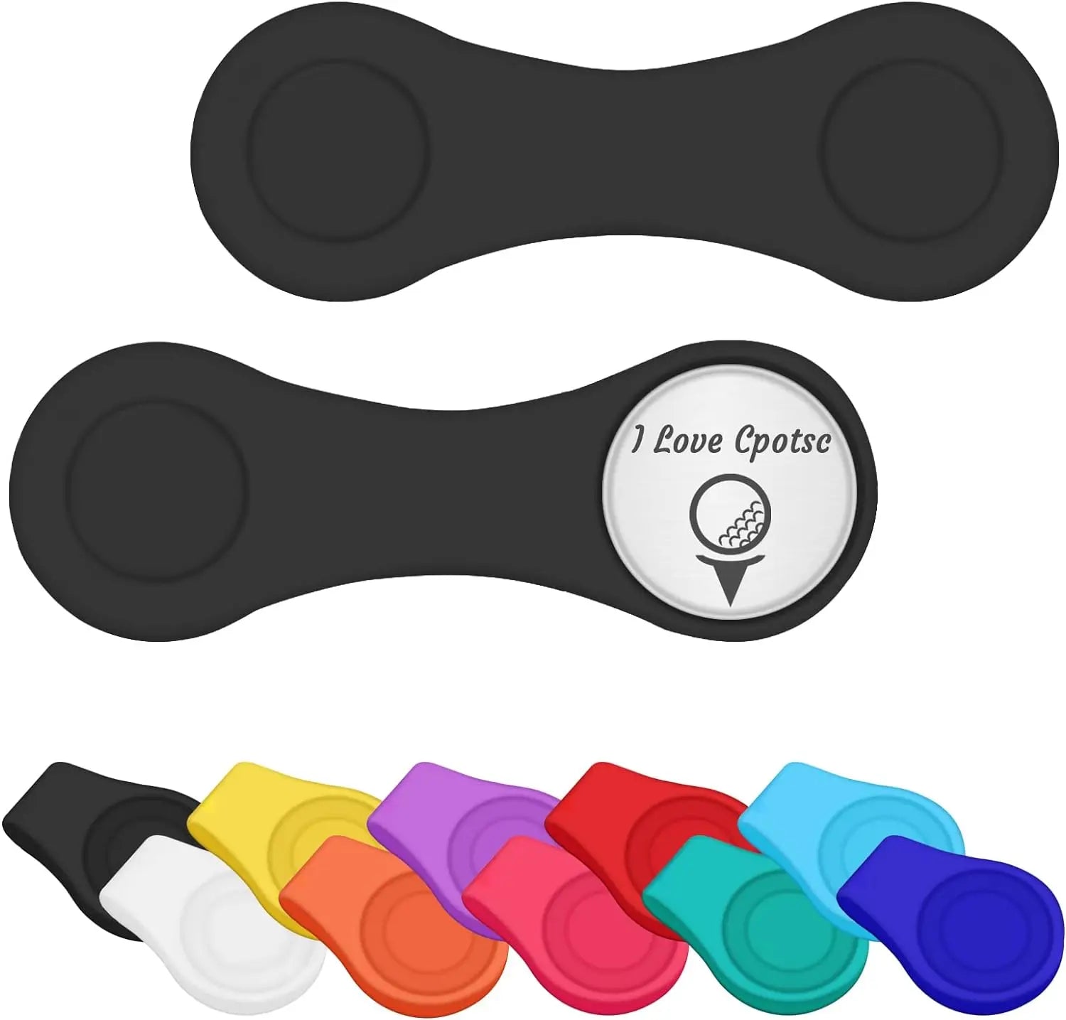 Assorted Color Silicone Golf Hat Clip Golf Cap Clip for Men Women Novelty Gift for Golf Lovers