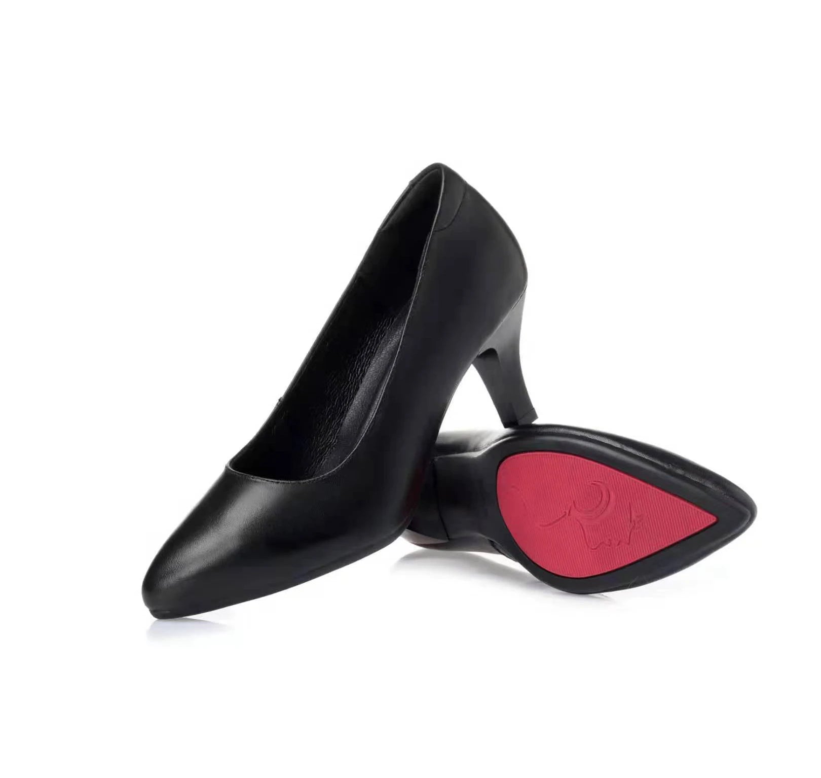 Comfortable Custom Logo Office Wear Breathable Thin Heel Slip-On D'Orsay Heels Dress Shoes for Women Spring Summer Autumn