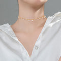 Wholesale Classic Baroque Pearl Necklace 925 Sterling Silver with Gold Plating Fashionable Jewelry for Women for Weddings
