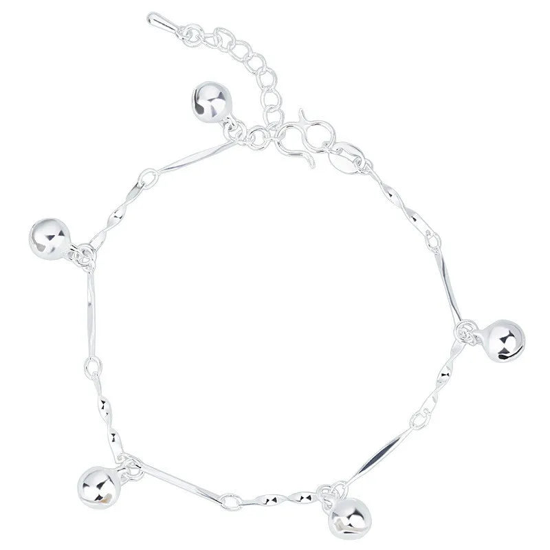 Hot Sale Silver Colors Ankle Bracelets for WomenBell Pendants Anklets Foot Jewelry Accessories for Girls Summer Beach