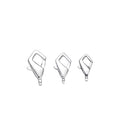 Small Medium Large Jewelry Supplies 925 Sterling Silver Snap Hook Diamond Shape Lobster Clasp for DIY Necklace Bracelet Making