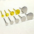 Wholesale 925 Silver Earring Sterling Silver Jewelry Stud Flat Earrings DIY Handmade Earrings Accessories