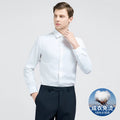 Men's 100% Cotton Casual Long Sleeve Men's Shirts Formal Single Breasted Slim Career Bank Workwear Simple Tops Men's Dress Shirt