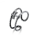 Vintage Men's Women Jewelry Stainless Steel Cross Opening Rings