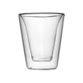High Borosilicate Glass Cup Hand Made Round Color Double Wall Coffee Glass 200ml Transparent Modern Coffee Glass