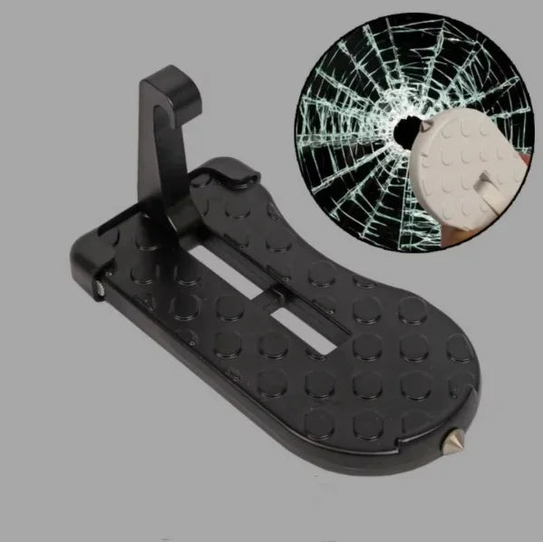 Universal Foldable Car Roof Rack Step Car Door Step Multifunction Latch Hook Auxiliary Foot Pedal Aluminium Alloy Safety Hammer