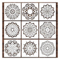 9Pcs 6 Inch Plastic Reusable Mandala Stencils for Crafts Rangoli Stencils for DIY Projects Painting & Home Decorating