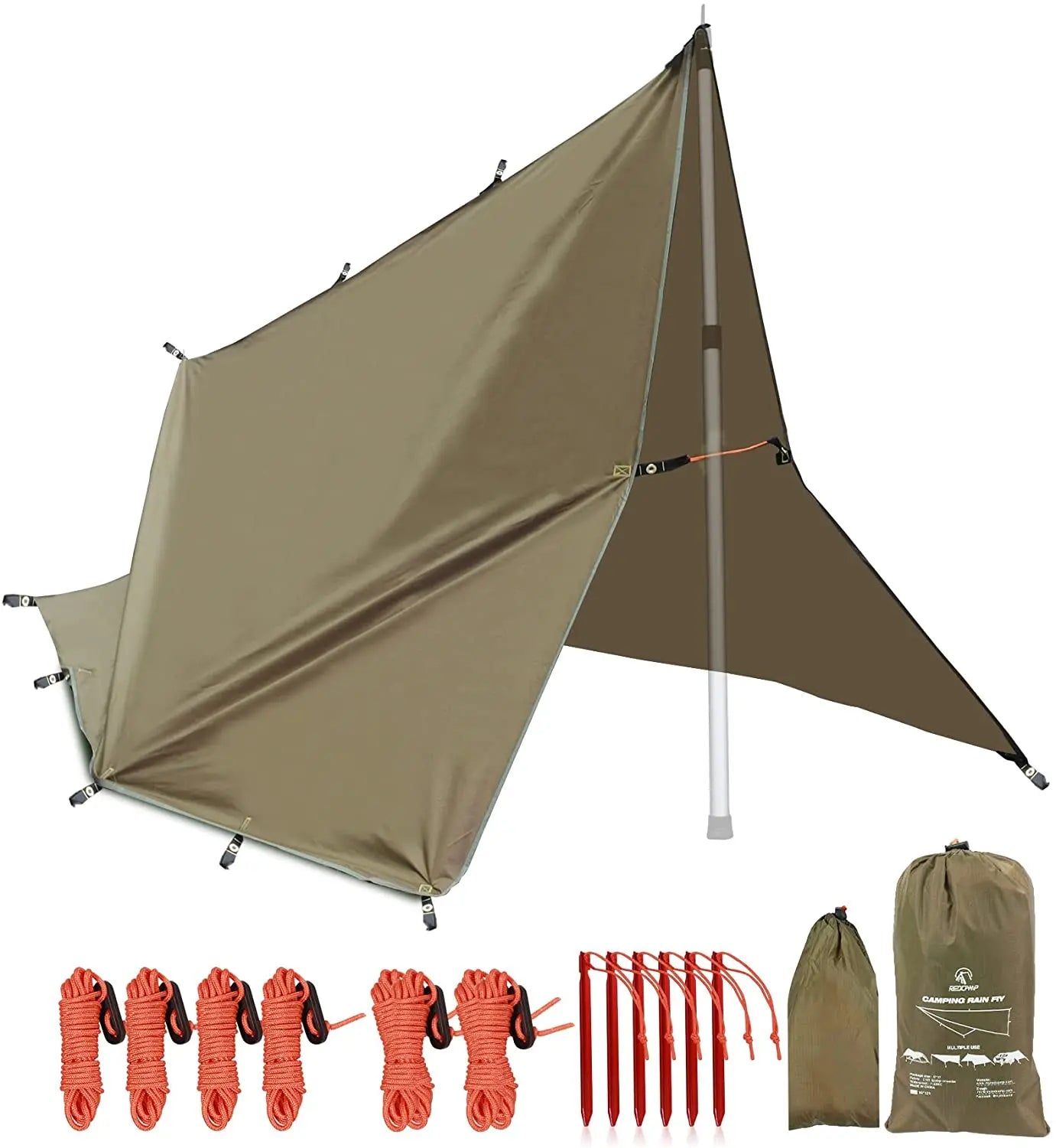 Woqig   Outdoor   Compact and Portable Smooth and Durable  Rain Fly Tarp UV protection Waterproof Multi Function