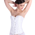 Vintage Sexy Overbust Corset Top for Women Plus Size Bustier Lingerie with Breathable Weave and Bow Decoration