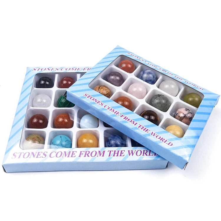 Wholesale Healing Crystal Polished Energy 7 Color Crystal Rolling Stone Seven Chakras Stone