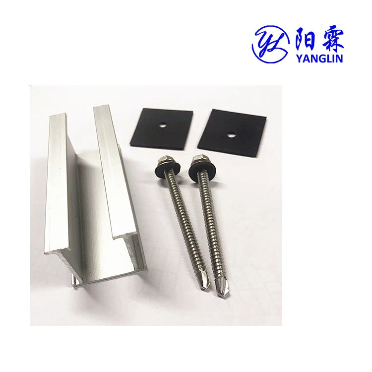 PV Mounting System Roof Solar Panel Bracket Support Structures Mini Rails