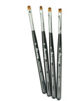 Skyists 6# Oval Gel Nail Brush Black-Rod Kolinsky Hair with Wood Handle