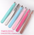Wholesale Premium Microfiber Lash Tweezers Stainless Steel with Gold Fibre Tip Best Grip Custom Logo Eyelash Tweezers