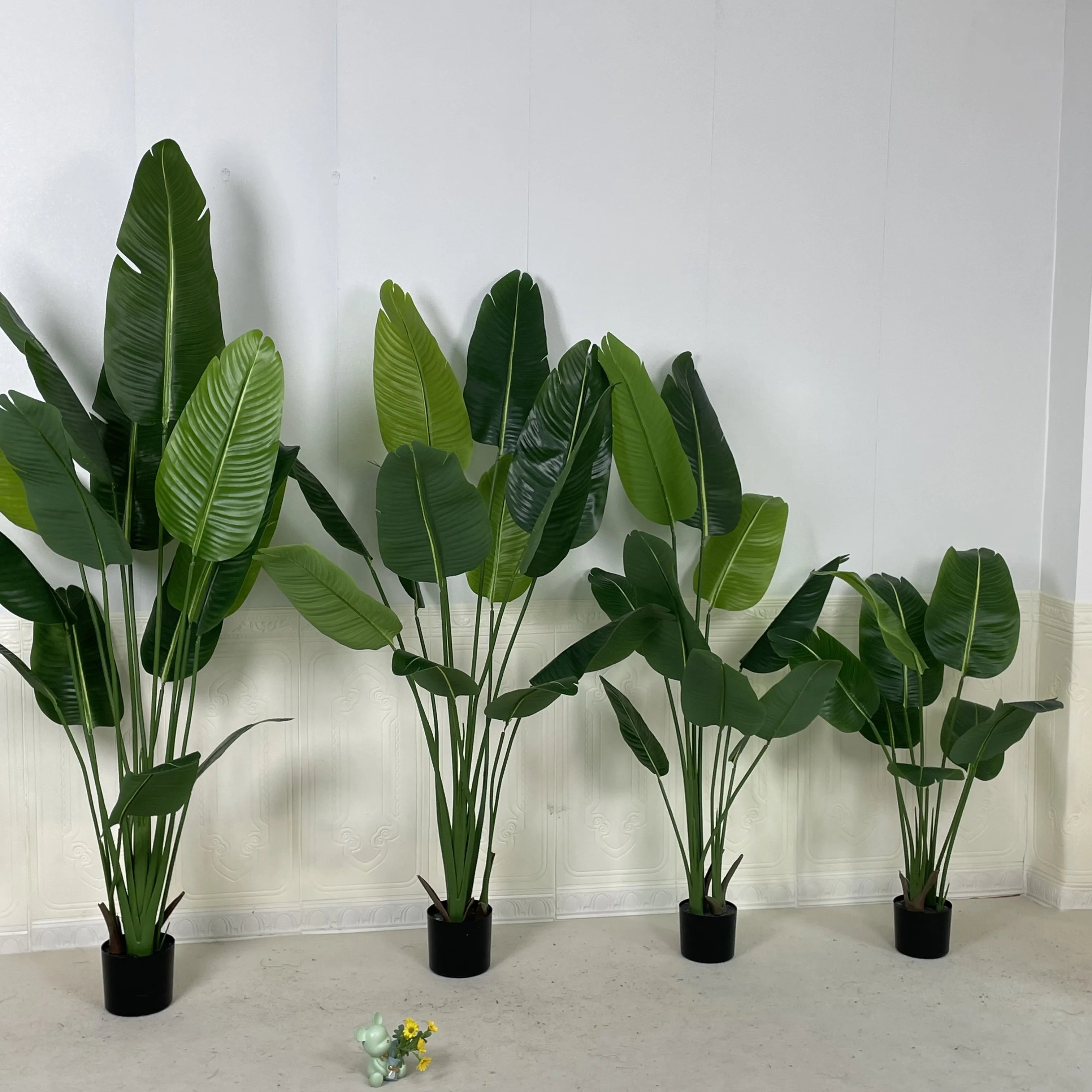 D65 Artificial Plant Monstera  Bonsai Tree With Pot Artificial Turtle Palm Fern Tree Olive Tree for Home Shop Events Decor