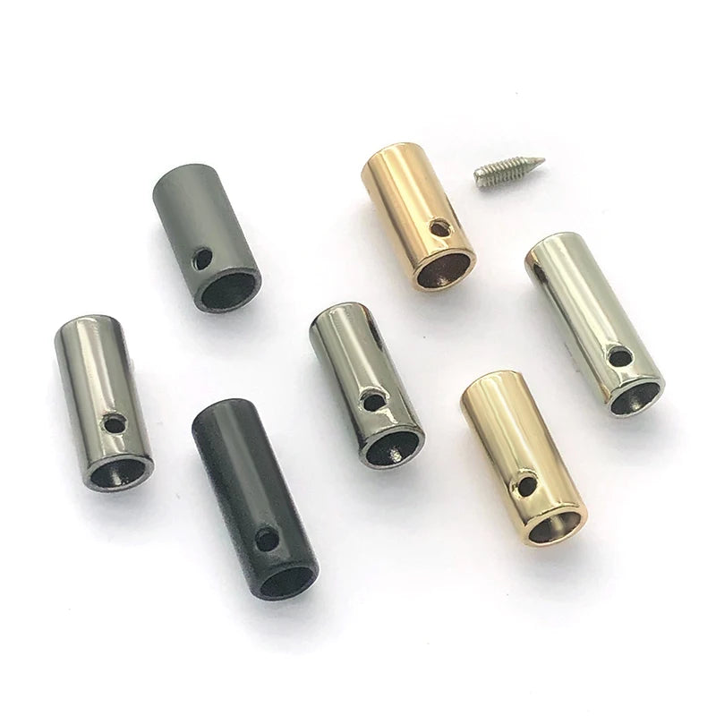 Factory Supply One Hole 6mm-12mm Metal Drawstring Tip Aglet Cord End Lock Stopper With Screw